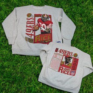 Vintage 90s‎ Jerry Rice Nutmeg Mills San Francisco 49ers NFL Sweatshirt M/L